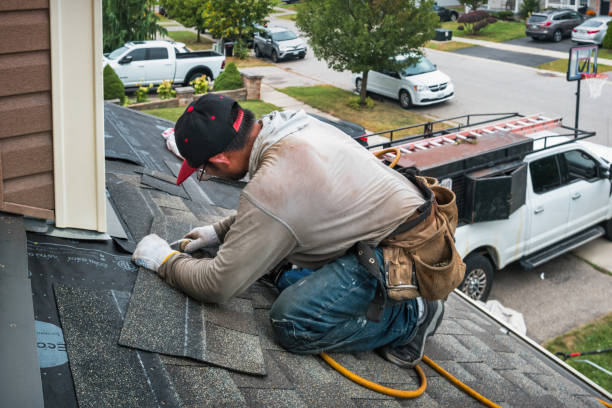 Professional Emergency Roof Repair technician working in Hastings-on-Hudson, NY
